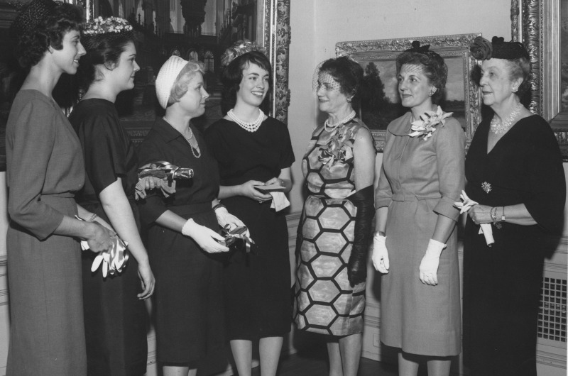 An undated photograph from the Drexel University Archives of the Drexel's Women's Club.